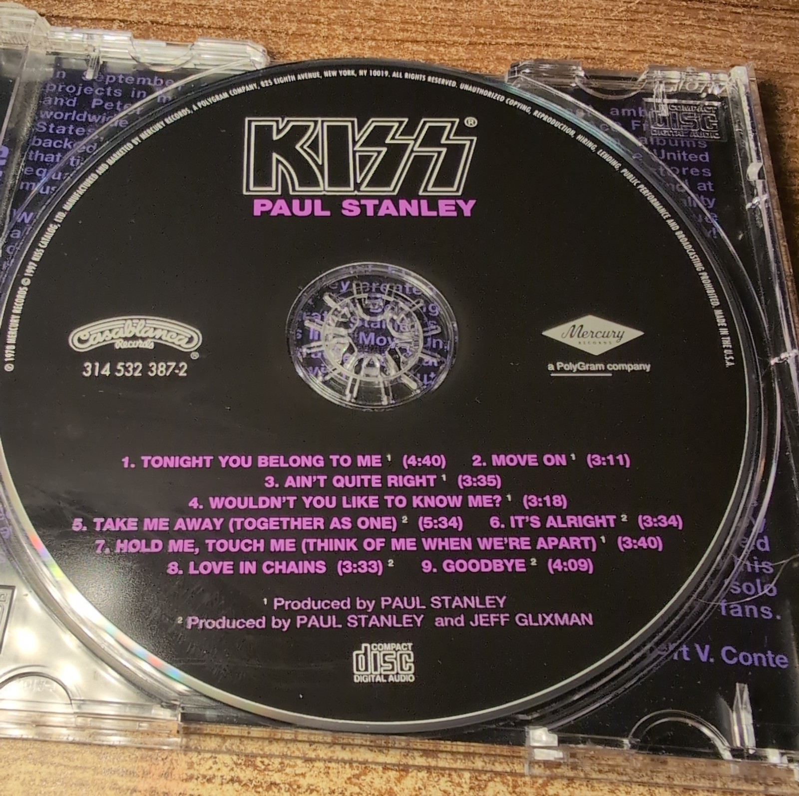 Vintage Kiss - Paul Stanley CD - Remastered 1997 TESTED