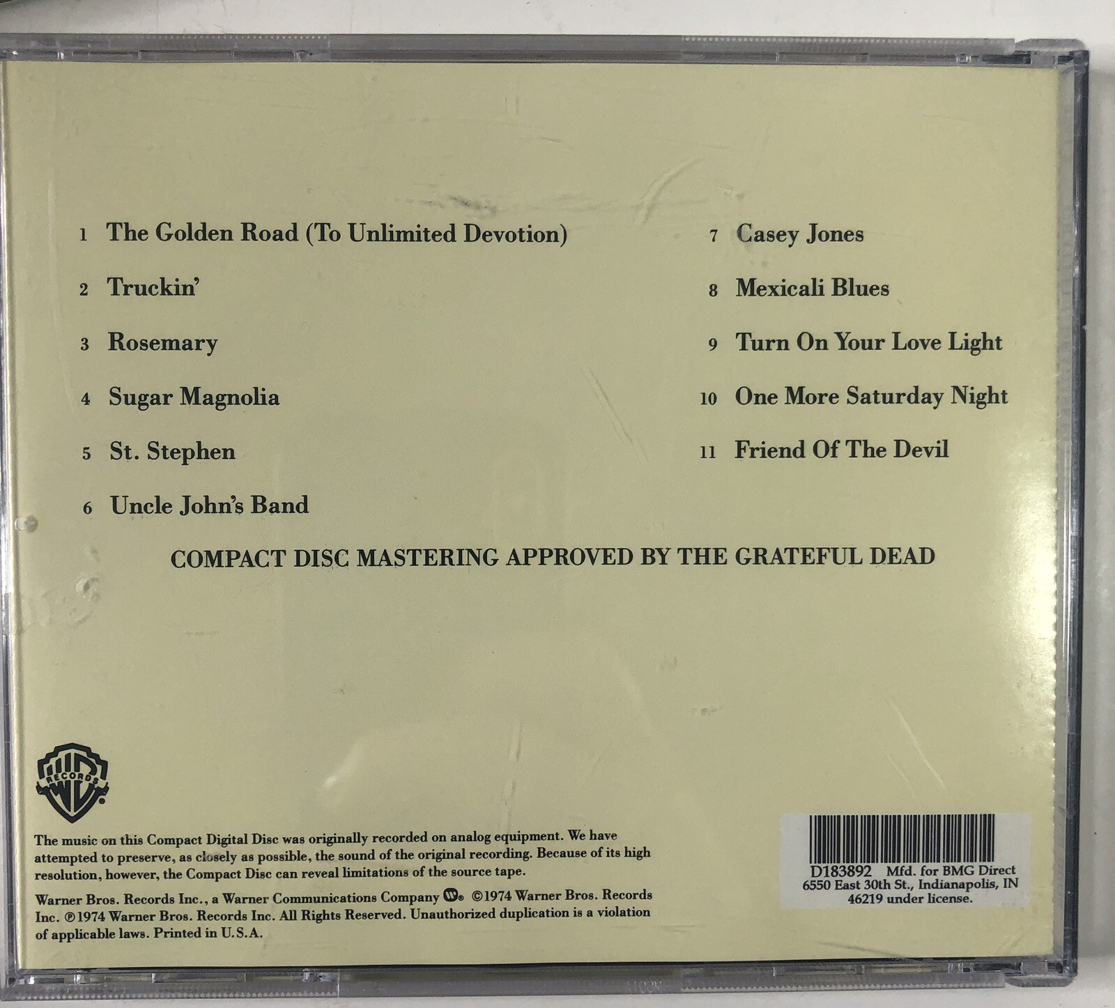 Grateful Dead 2 CD Lot In the Dark Skeletons From the Closet Garcia Hart Lesh