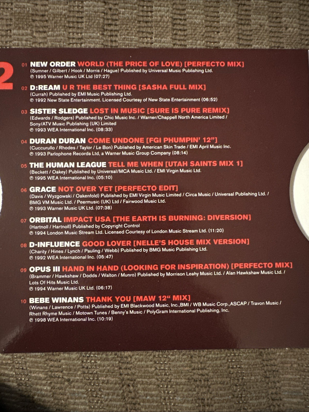 12 in Dance: 90s Remix by Various (CD, 2018) ES1516