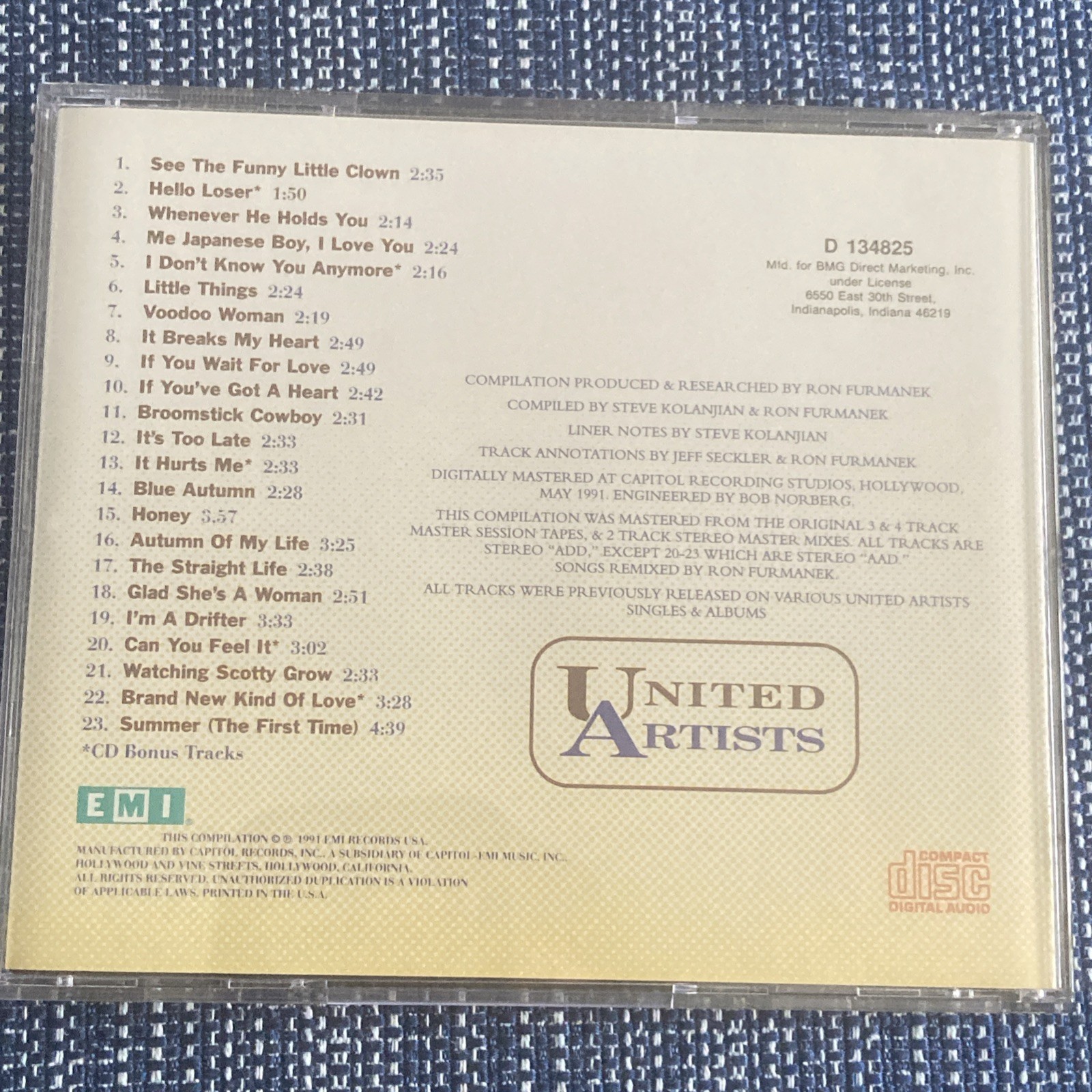 The Best Of Bobby Goldsboro: Honey Cd