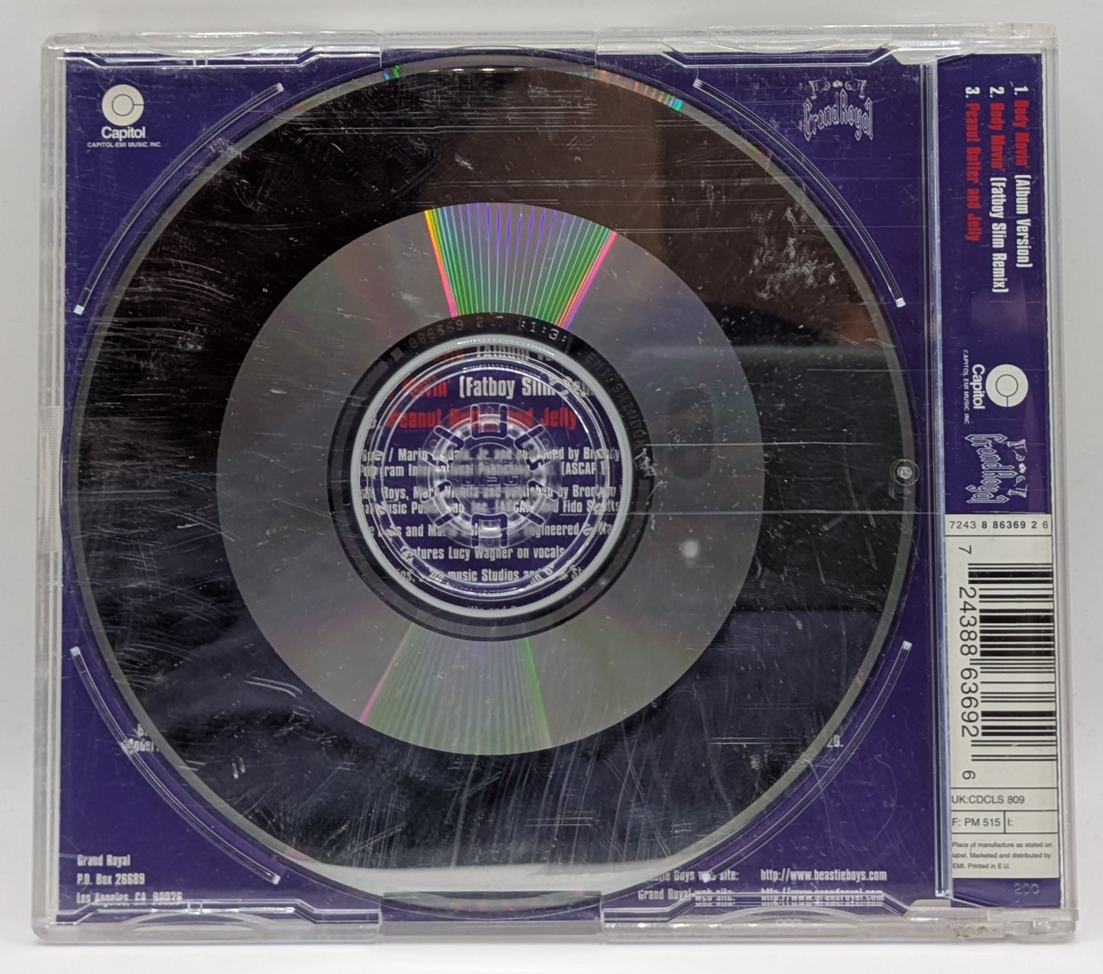 Beastie Boys - Body Movin' CD Single (Part 1 of 2) Fatboy Slim Remix 1998
