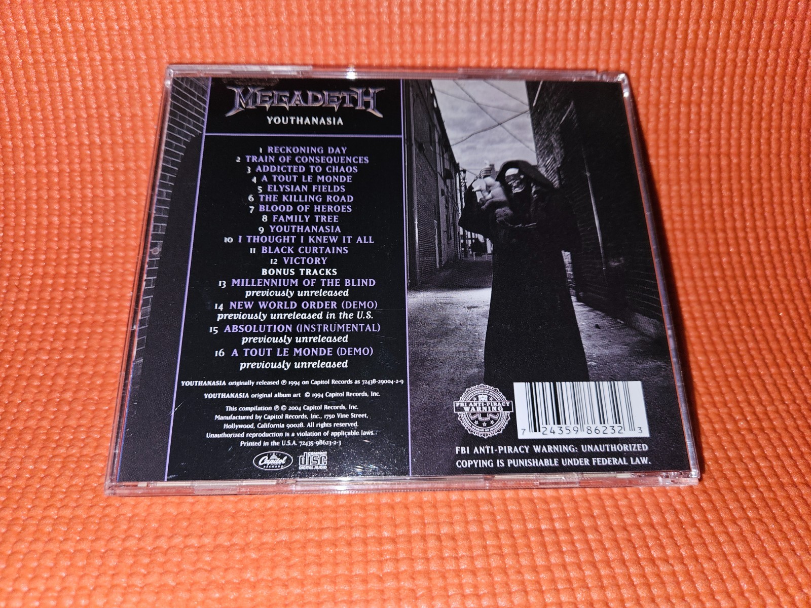 Megadeth Youthanasia (CD, 2004) remastered bonus tracks Metallica Slayer Pantera