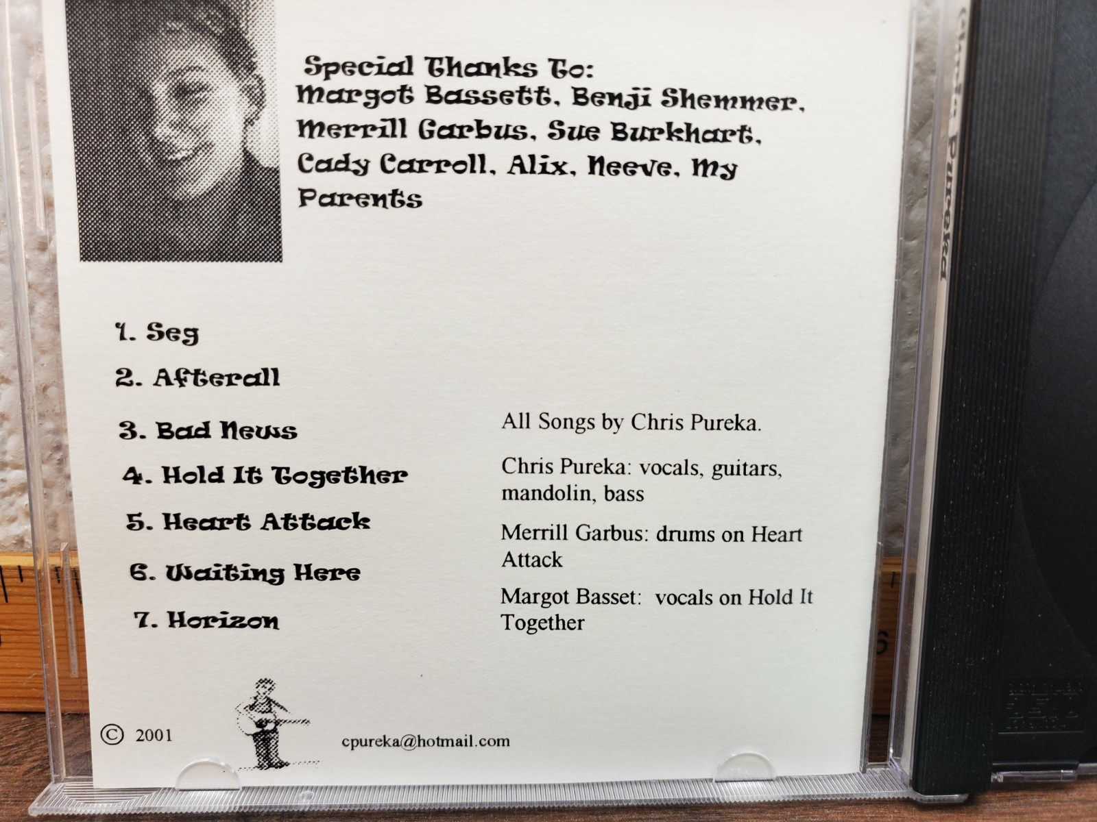Chris Pureka Self Titled EP CD 2001 Rare Indie Folk Debut 7 Track Disc EX