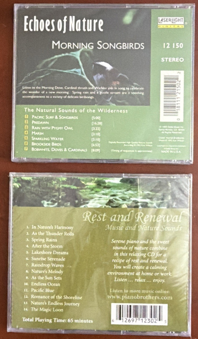 Nature Sounds Relaxation CD Lot 8 Ocean Birds Sleep Ambient Calming New Sealed