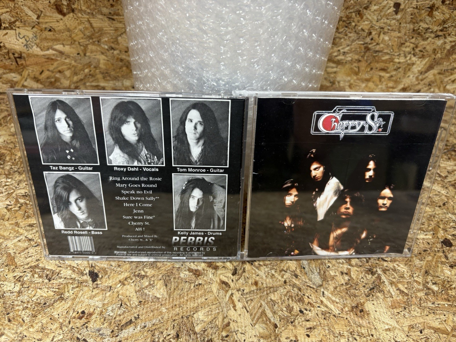 Cherry Street Perris Records 1992 CD B/W Back Cover