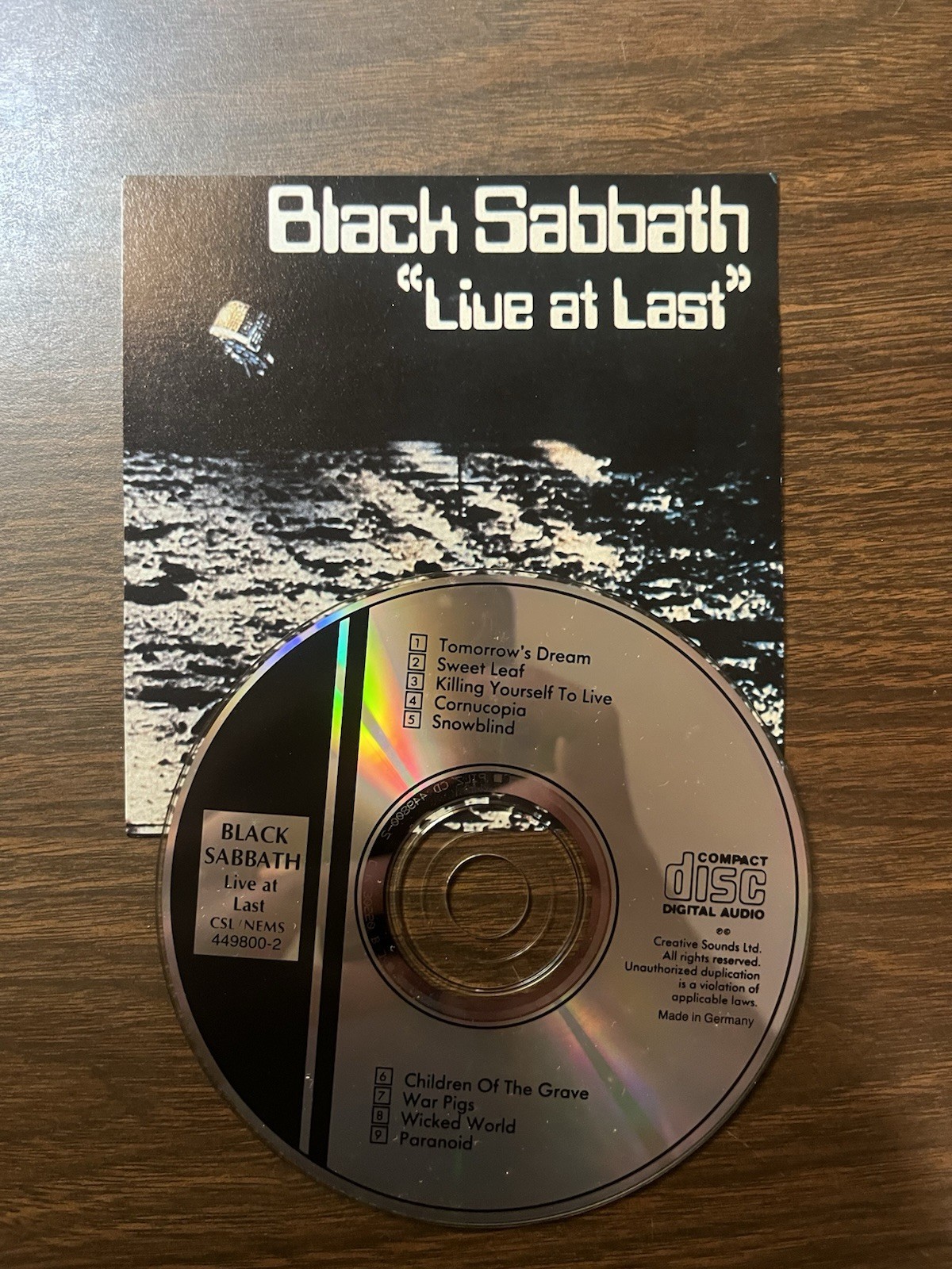 Lot of 3 Black Sabbath CDs Master of Reality(27253-2),Live at Last (6001-2)