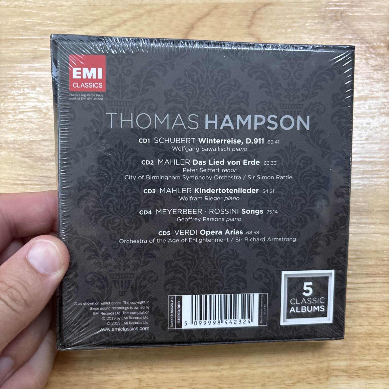 Thomas Hampson: 5 Classic Albums (CD, 2013, 5 Disc, EMI Classics) New Sealed