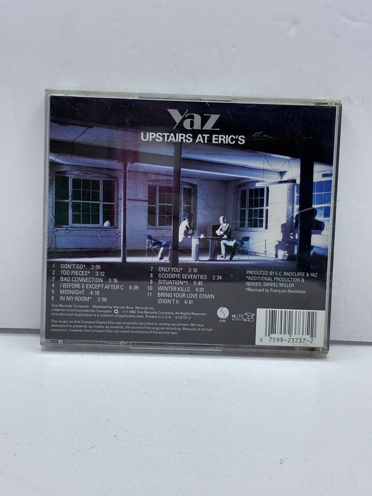 Yaz – Upstairs at Eric's CD 1982 Synth-Pop New Wave Sire Mute US