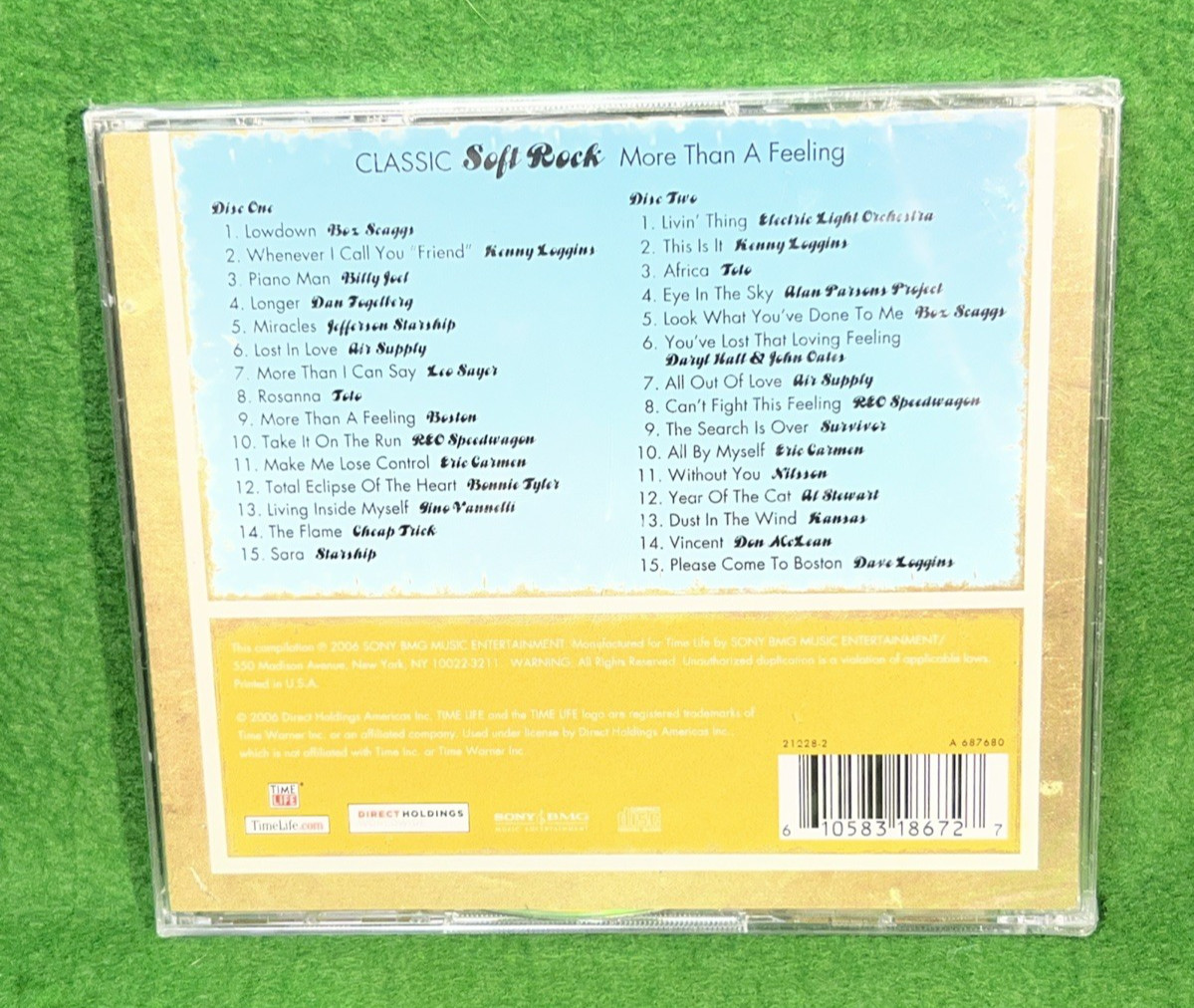 CLASSIC SOFT ROCK More Than a Feeling AUDIO CD 2 Disc Set TIME LIFE *New* SEALED