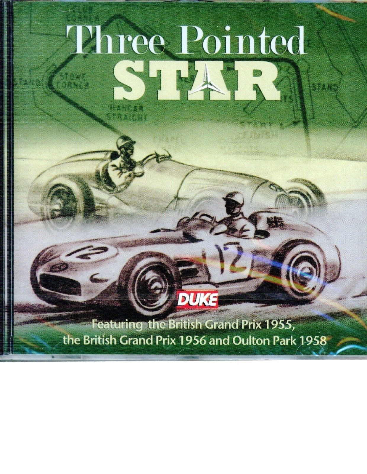THREE POINTED STAR AUDIO CD. MERCEDES FANGIO, MOSS 1955/56/58. 33 MIN. DUKE 9939