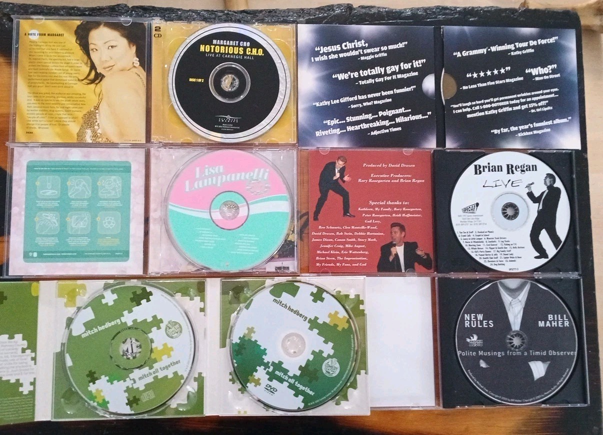 Lot Of 6 CDs. Comedy/Novelty Chi,Griffin,Lampanelli,Hedberg,Maher, Regan