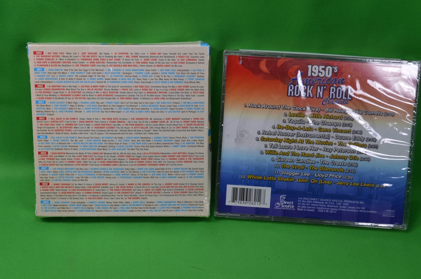 Lot of 2 CDs 1950s Rock N Roll,10 CD 200 Tracks & 12 Classics CD,New Sealed,A