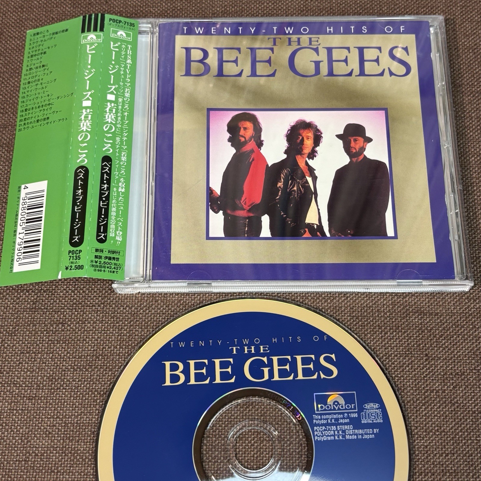 BEE GEES Twenty-Two Hits Of JAPAN CD POCP-7135 w/ OBI + PS BOOKLET 1996 issue