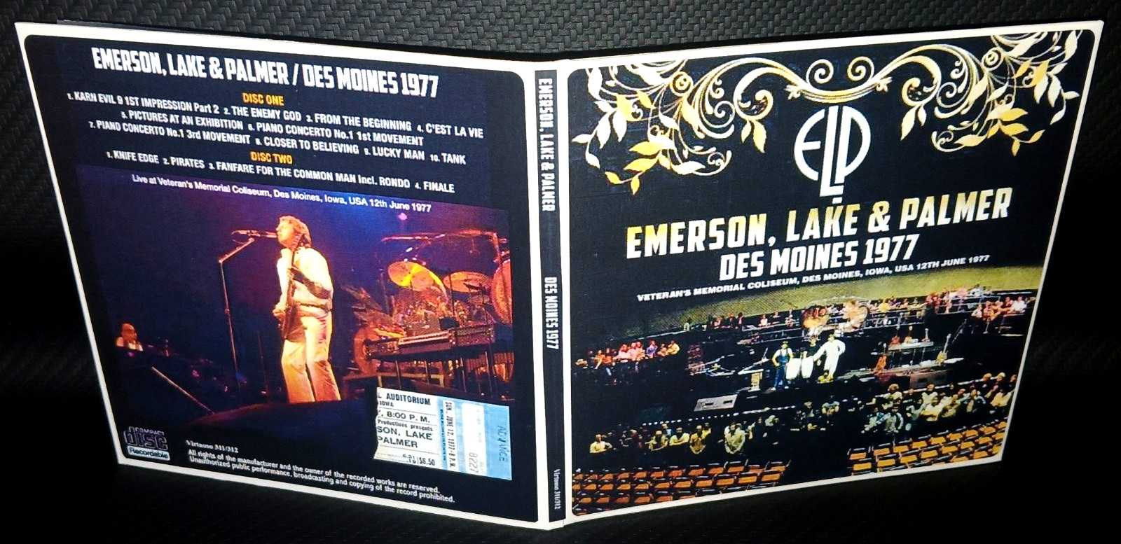 Emerson Lake & Palmer Des Moines 1977 Gate Fold 2CD Package NEW