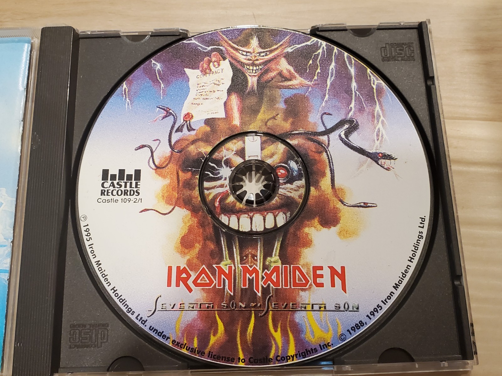Vintage 1995 Iron Maiden Seventh Son of a Seventh Son Picture Disc CD
