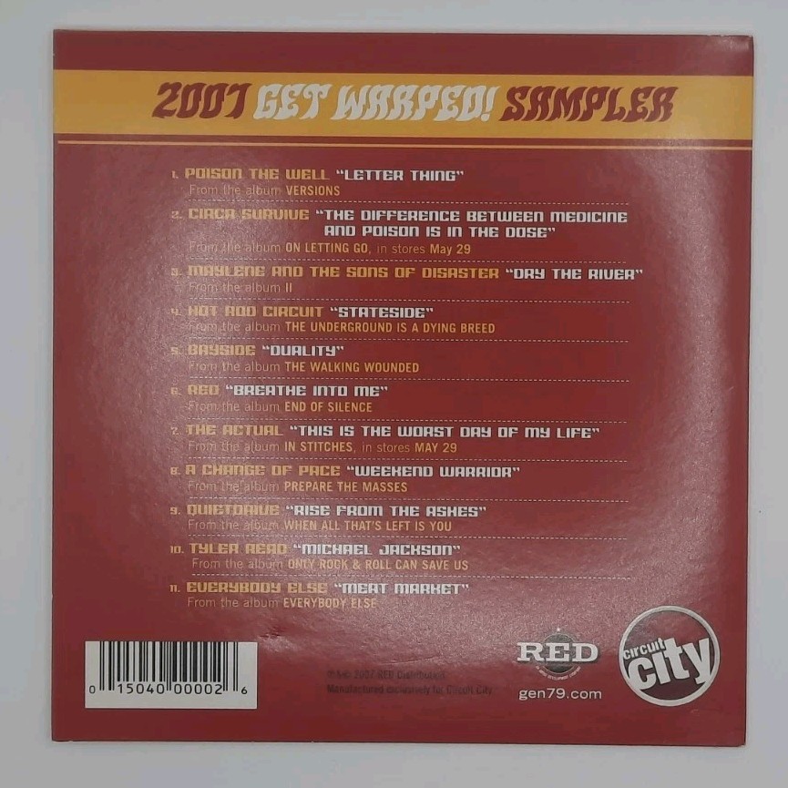 2007 Get Warped Sampler CIRCUIT CITY RARE OOP