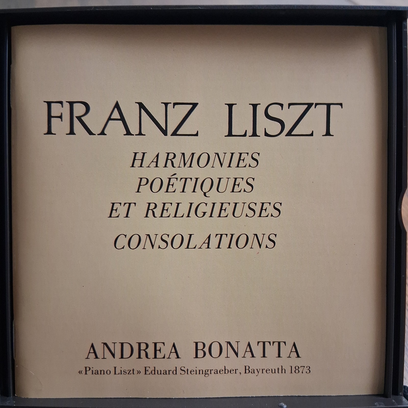 Franz Liszt Harmonies Poetiques Religieuses Consolations Bonatta Astree 2CD