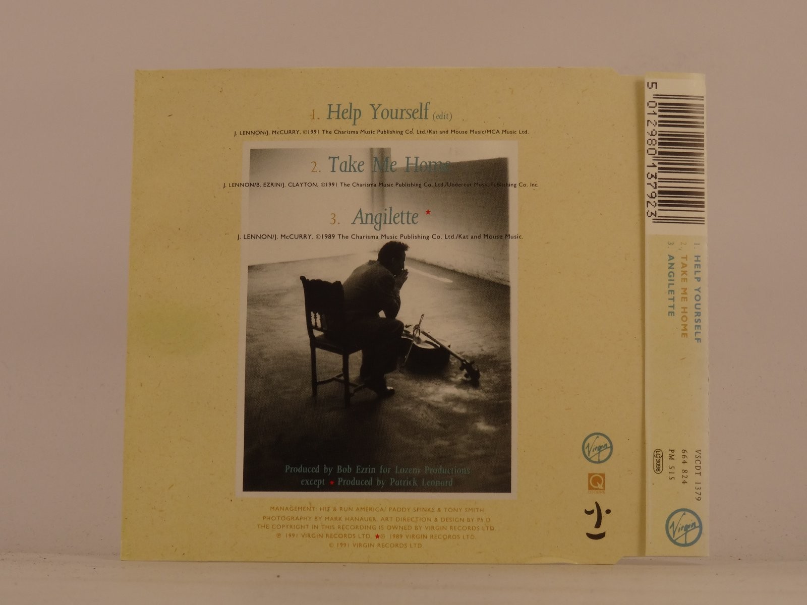 JULIAN LENNON HELP YOURSELF (L25) 3 Track CD Single including Picture Sleeve VIR