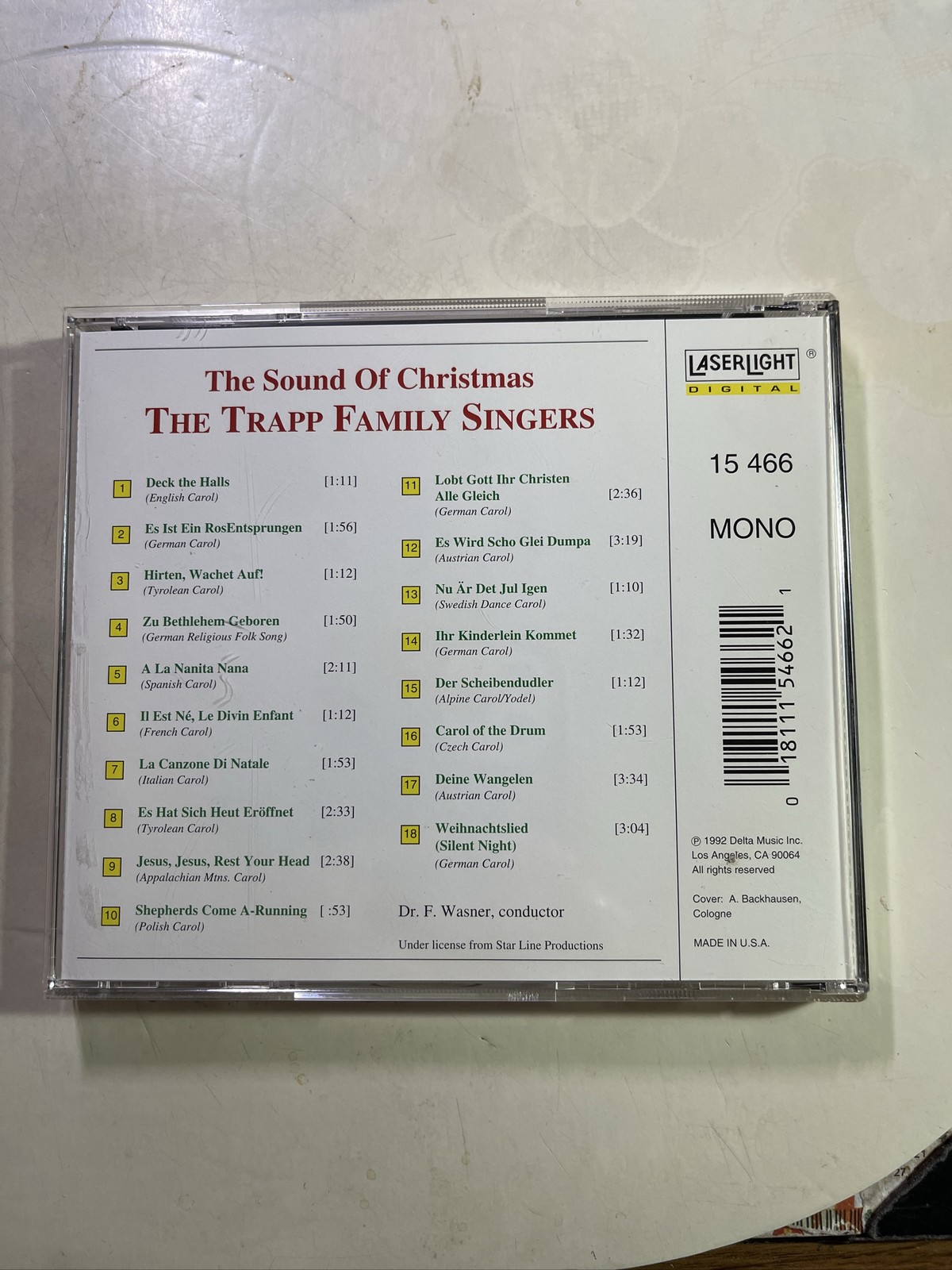 The Trapp Family Singers The Sound Of Christmas CD LaserLight Digital