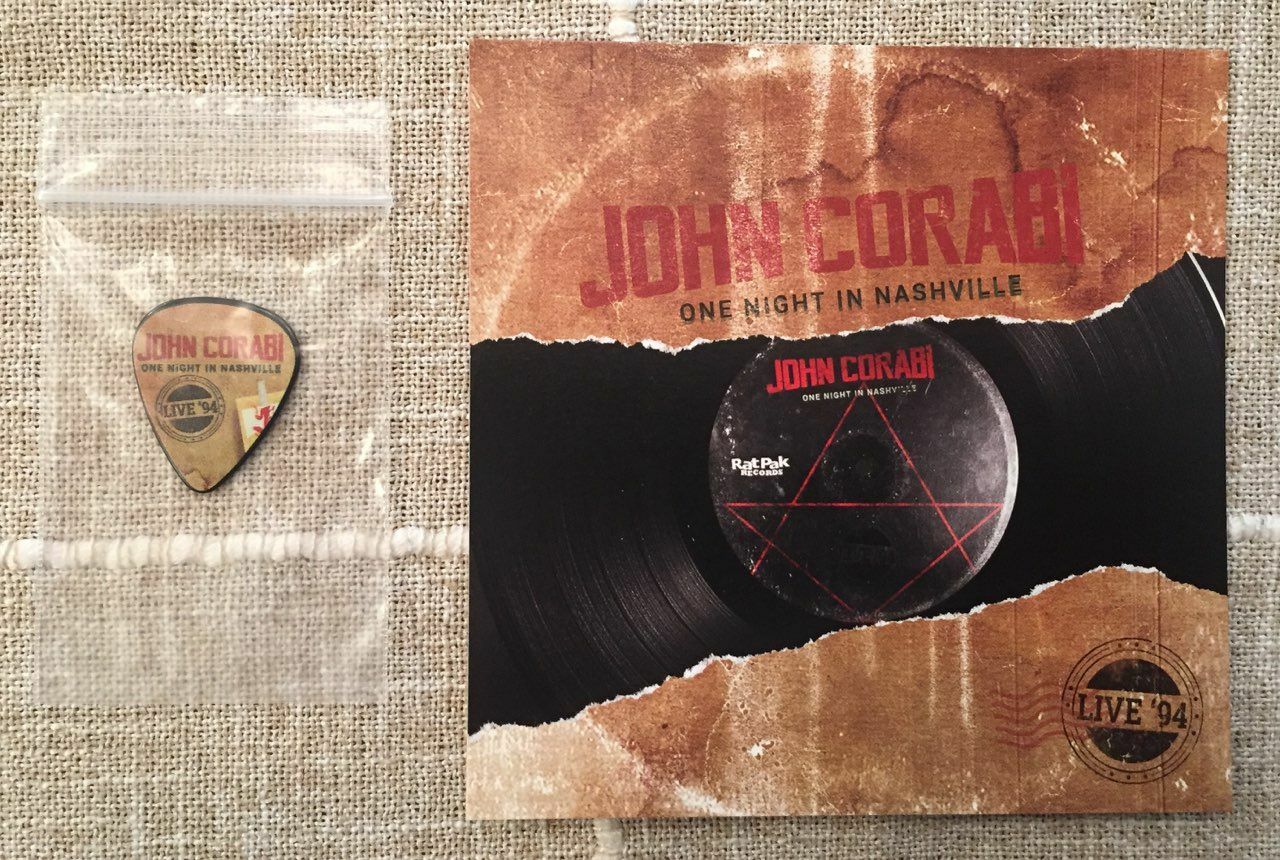 John Corabi - One Night In Nashville (Signed by John Corabi + Pick) Motley Crue