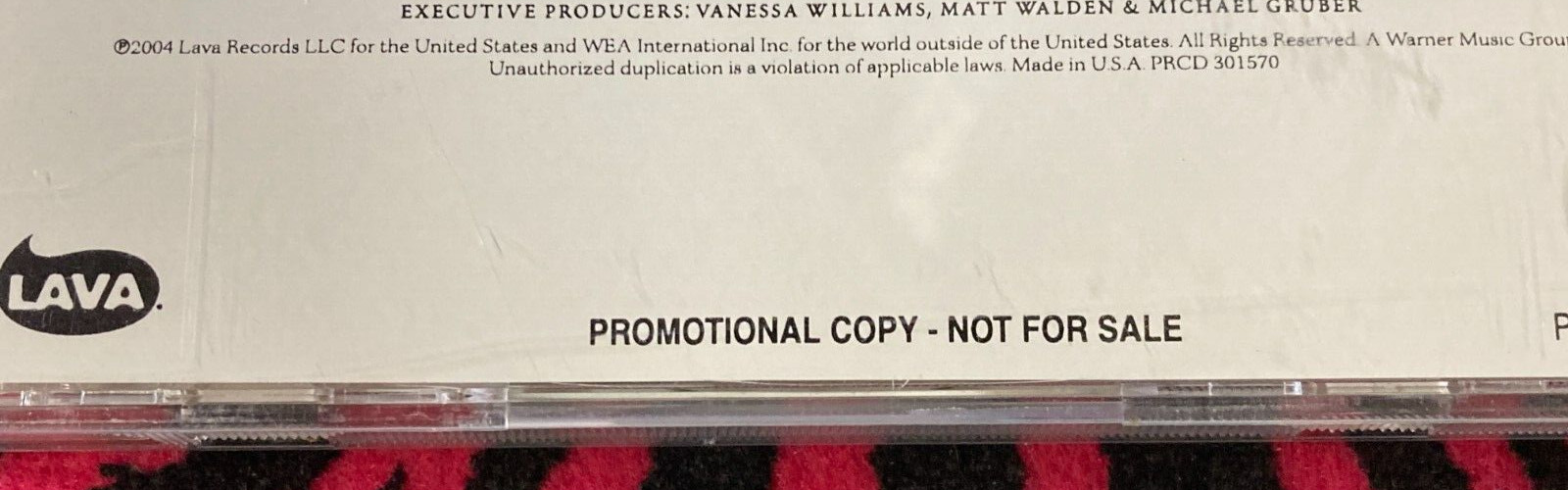 VANESSA WILLIAMS "Silver & Gold" FULL LENGTH PROMO ADVANCE CD NM/MINT 2004