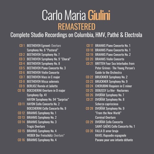 Carlo Maria Giulini - Complete Studio Recordings on Warner Classics - Remastered