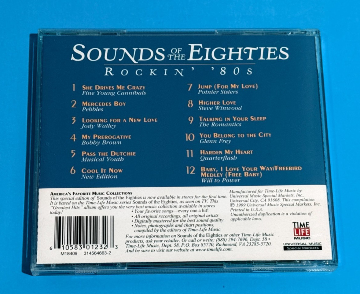 Time Life Music Sounds Of The Eighties 80s CD Lot Rock Pop Greatest Hits 1980s