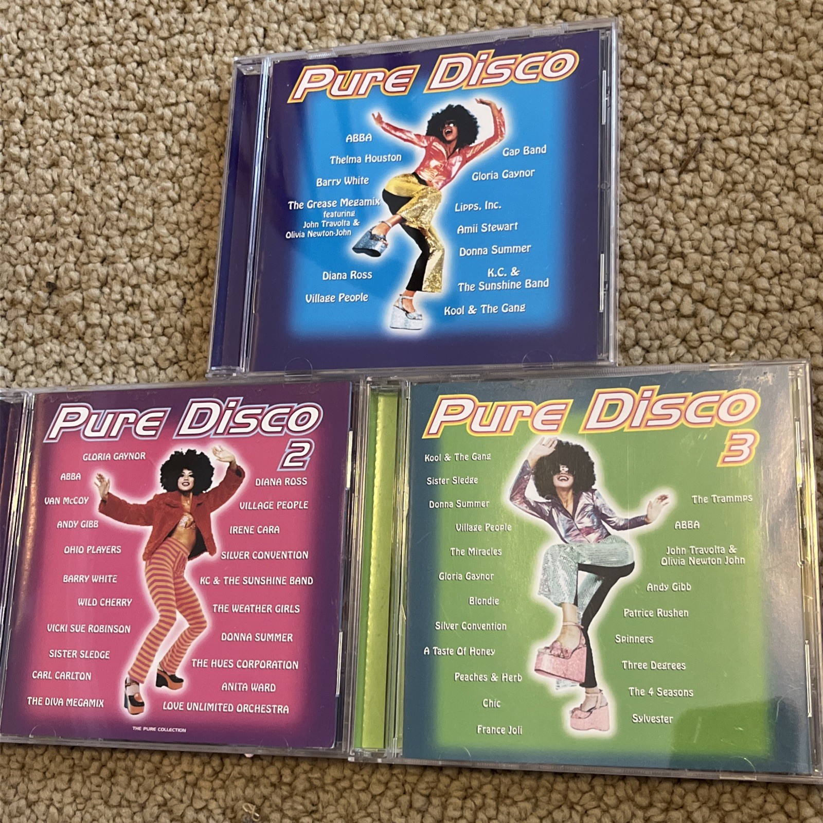 Pure Disco Set Of 3 CD Vol. 1 & 2 & 3 Parliament Abba Kool Chic KC Ross ONJ