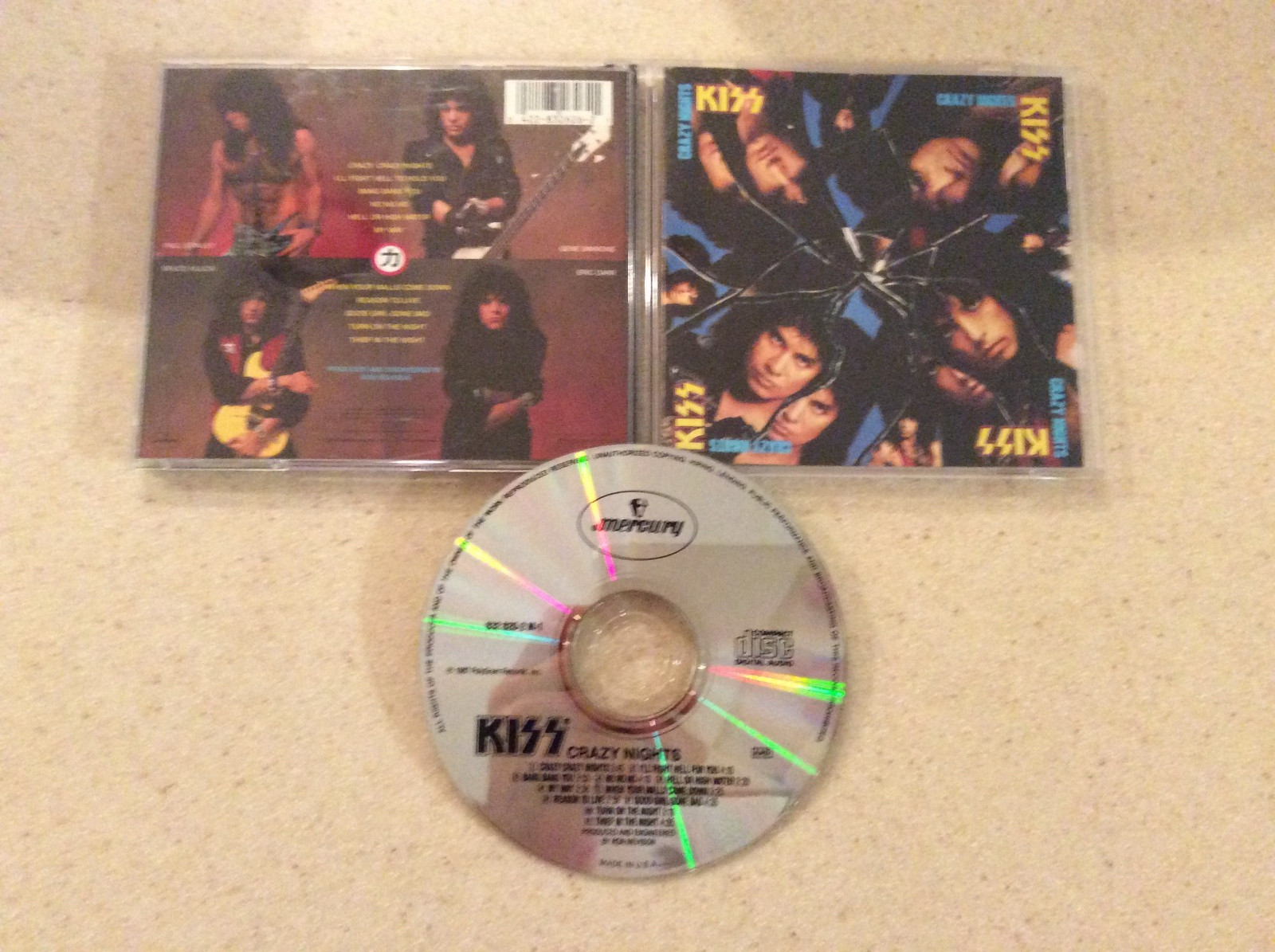 Kiss Crazy Nights CD 1987 Paul Stanley Gene Simmons