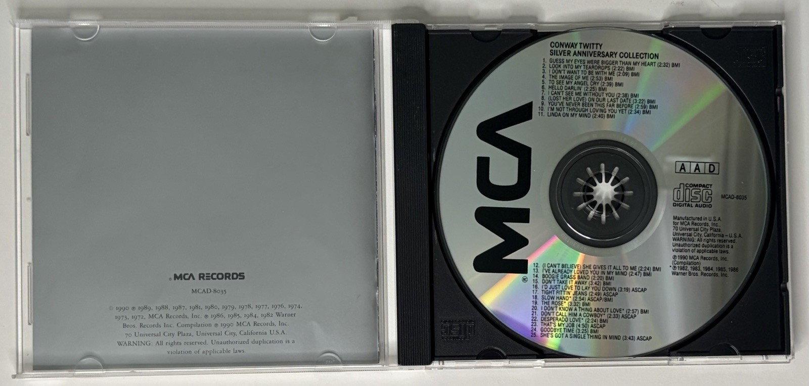 Conway Twitty Silver Anniversary Collection CD Country Greatest Hits