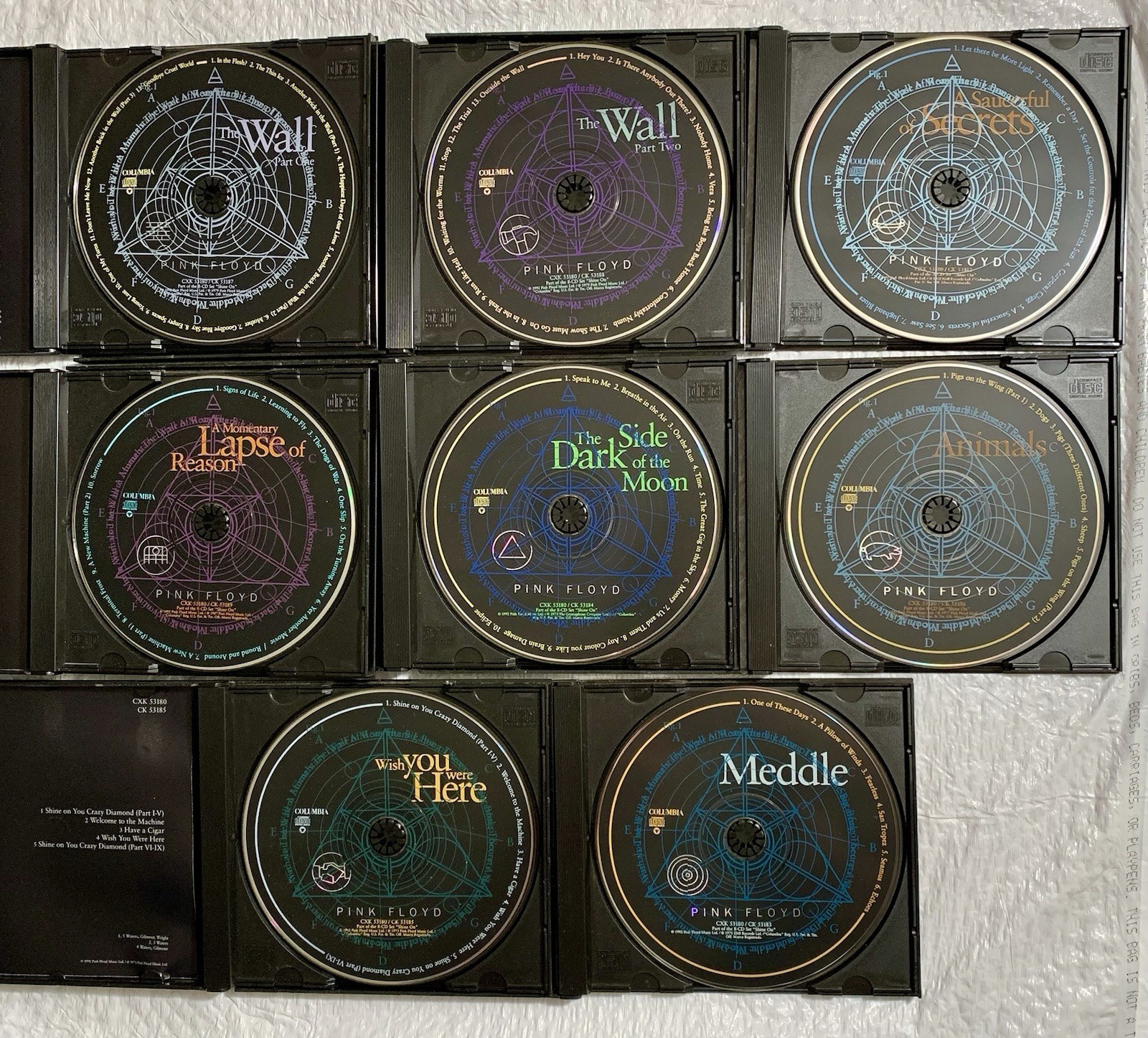 1992 Pink Floyd Shine On - 8 CDs - No Book, No Postcards - See All Pictures