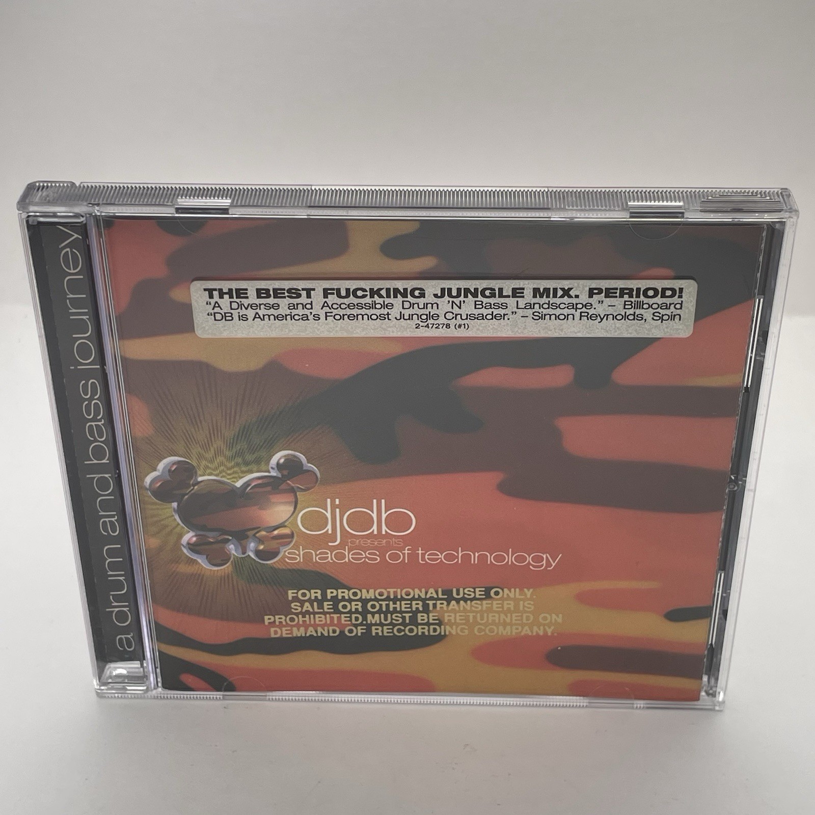 DJ DB Shades of Technology CD 1999 Promotional Drum Bass Jungle Mix Breakbeat
