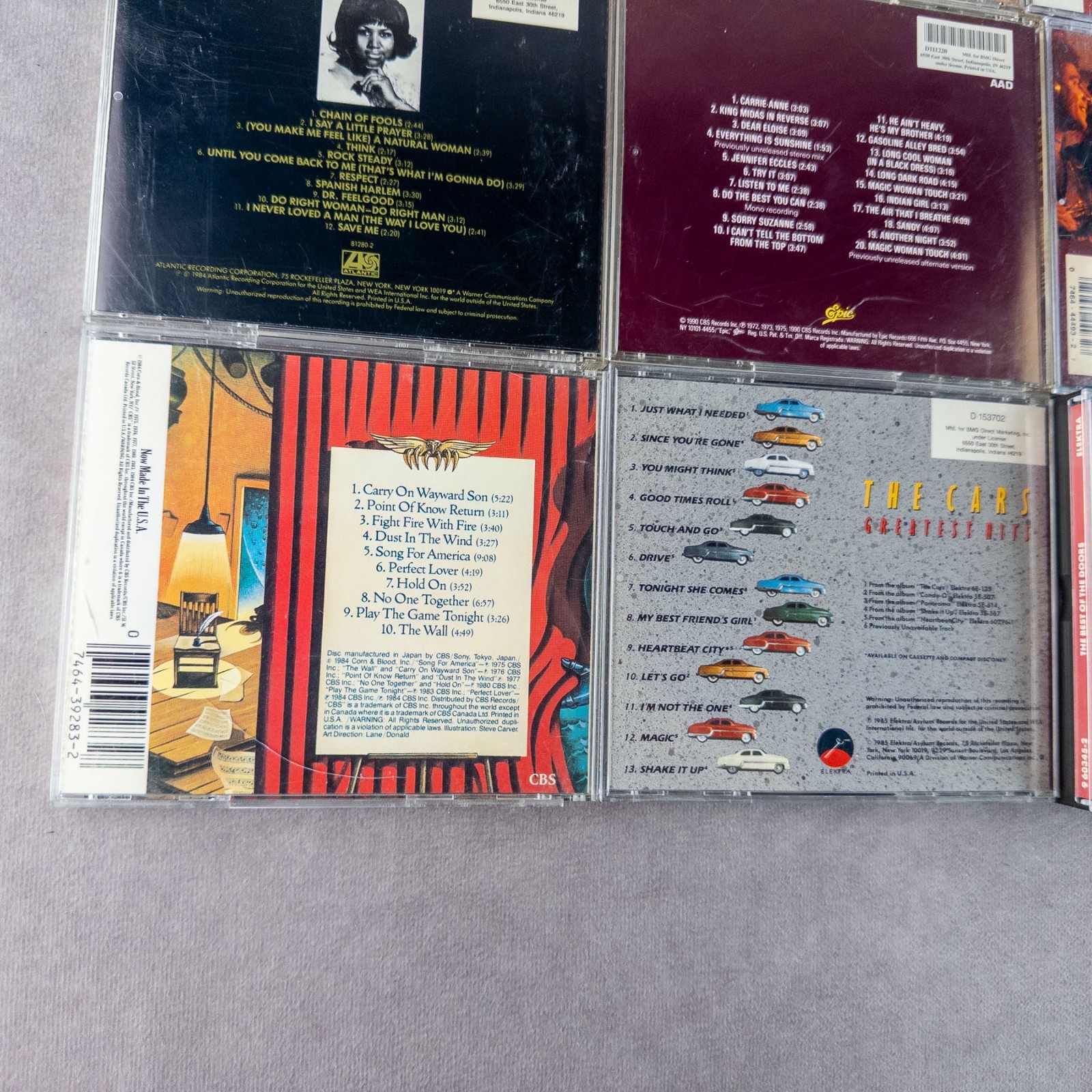 12 BEST OF CD Lot The Doors Journey Cars Chicago Kansas Aretha Franklin & more