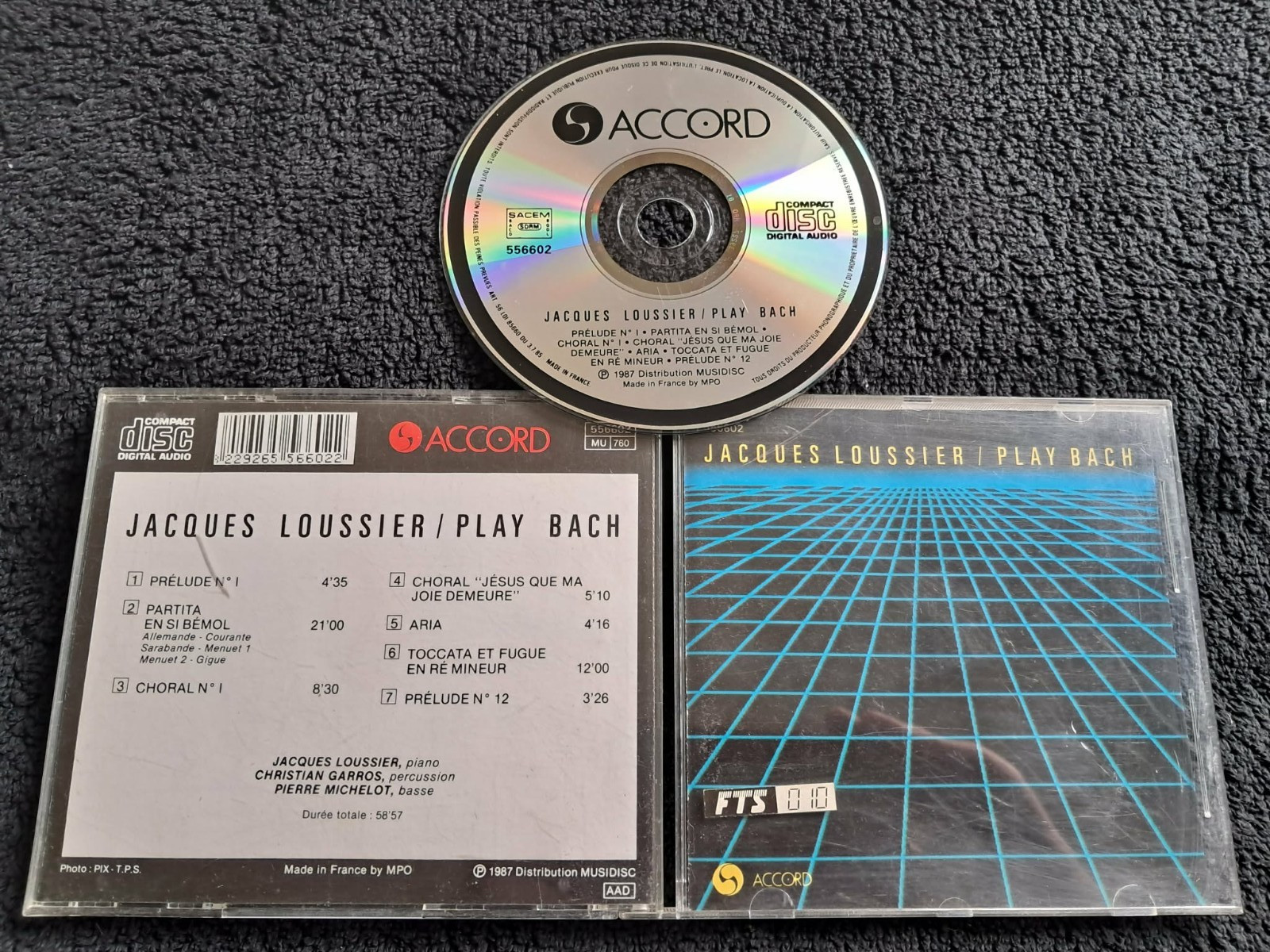 JACQUES LOUSSIER / Play Bach cd original Accord MPO French 1987 pressing