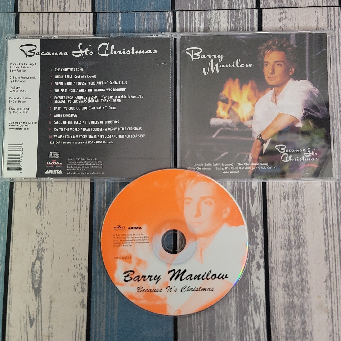 Because It's Christmas by Barry Manilow (CD, 2000, BMG Special Products) GREAT!