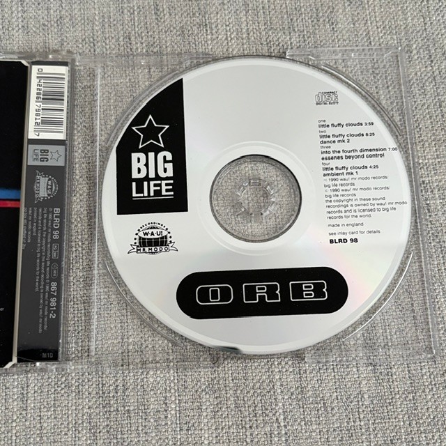 THE ORB - LITTLE FLUFFY CLOUDS - 4 Track CD Single EX/EX