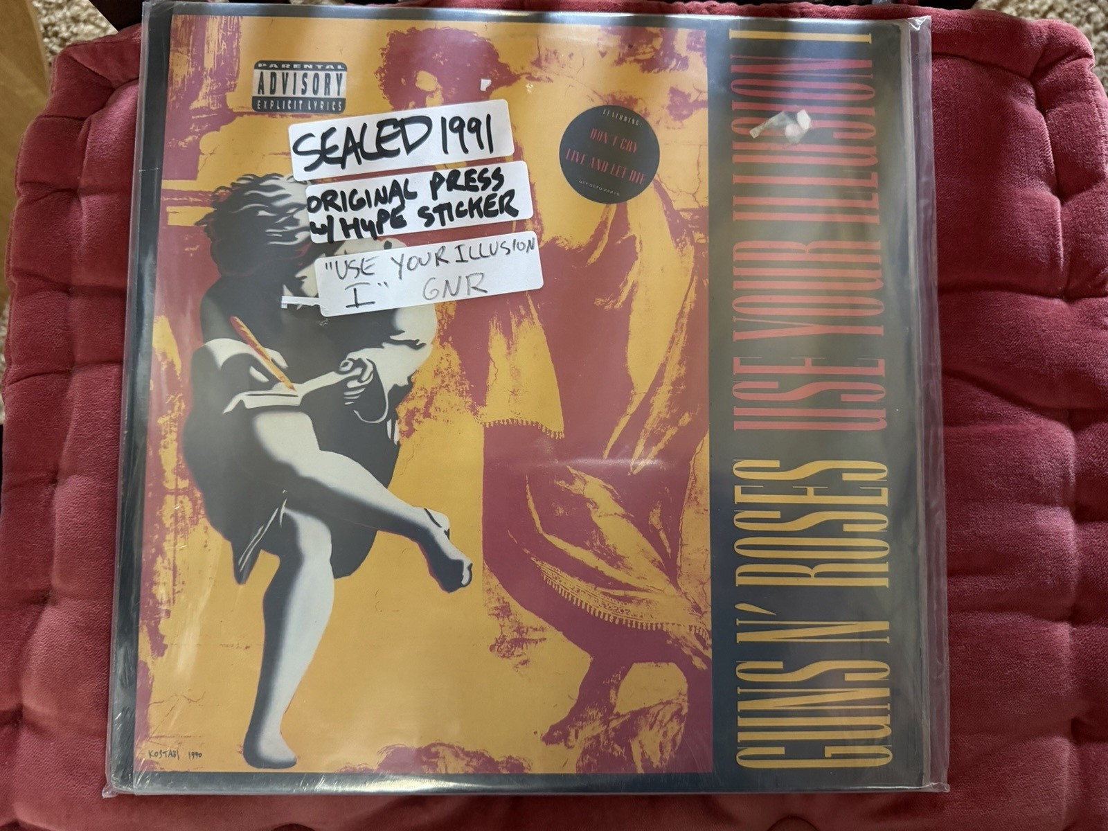 Guns N' Roses Use Your Illusion I Vinyl Album 1991 ! Sealed. Hype Sticker