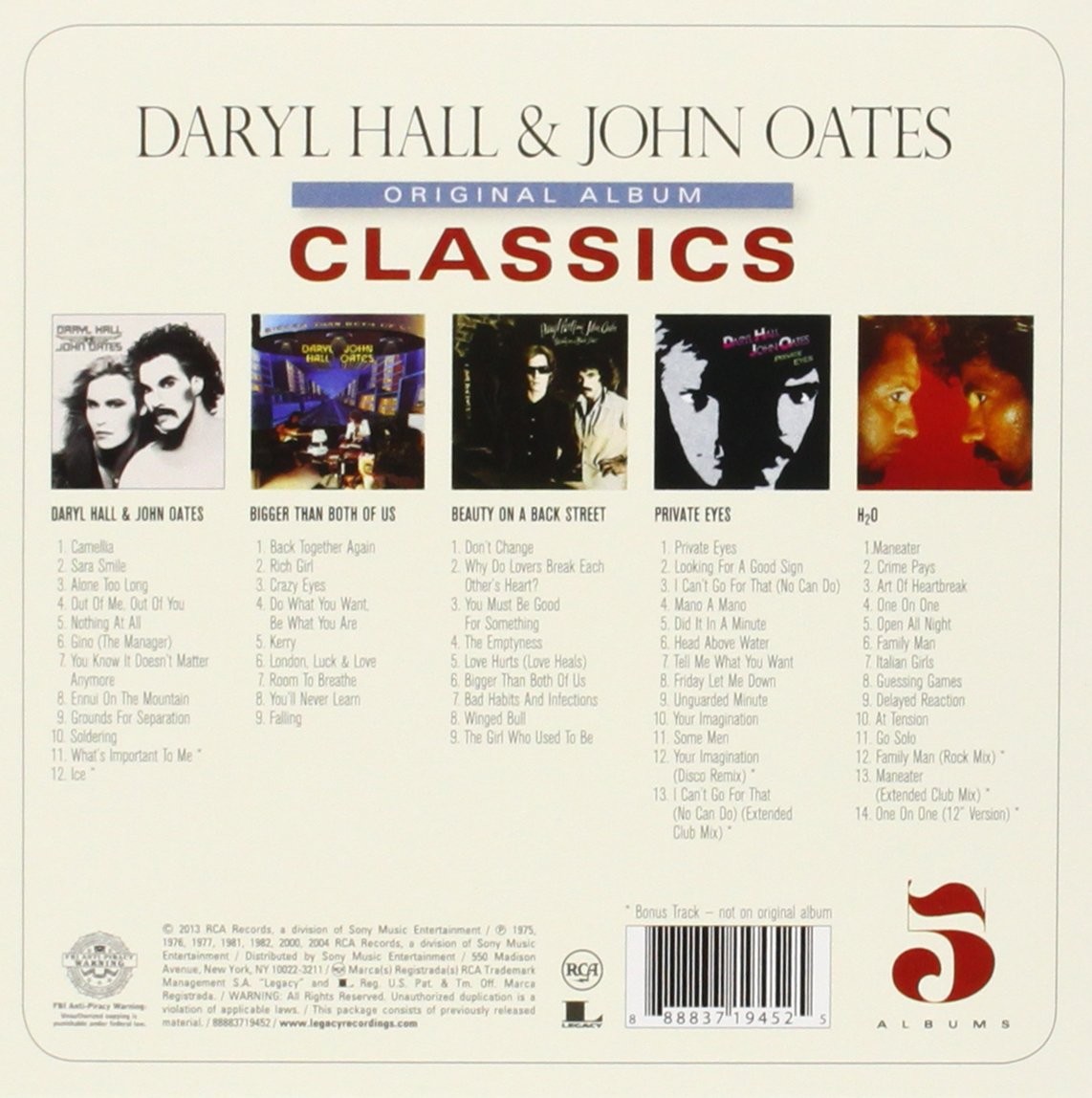 Hall & Oates Original Album Classics (CD)