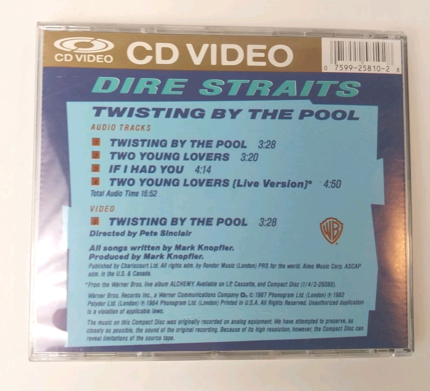 Dire Straits CD Video CDV Lot of 3 Rare Gold Discs Brothers In Arms Walk Of Life