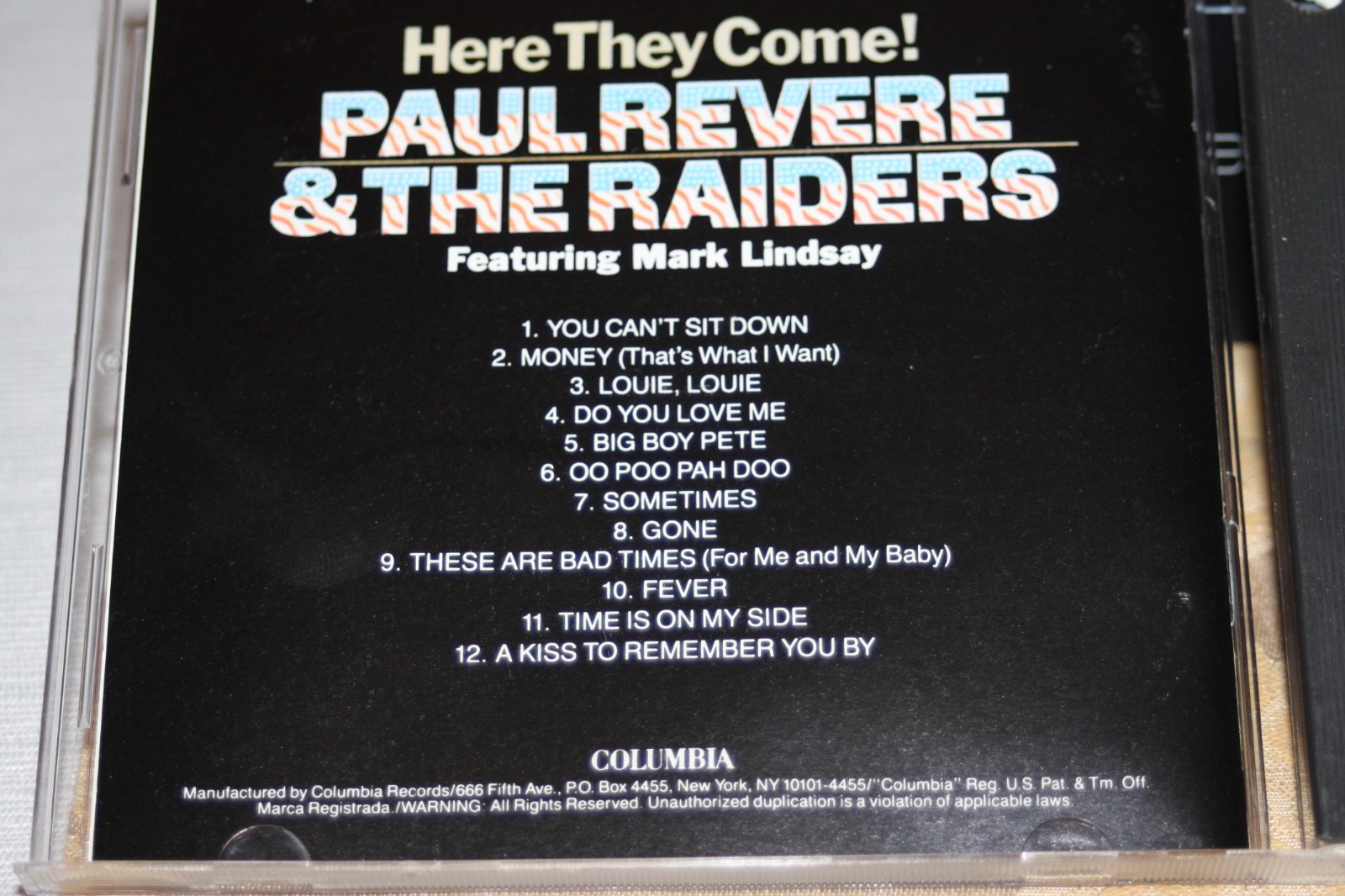 Paul Revere & the Raiders Featuring Mark Lindsay "Here They Come!" CD Signed