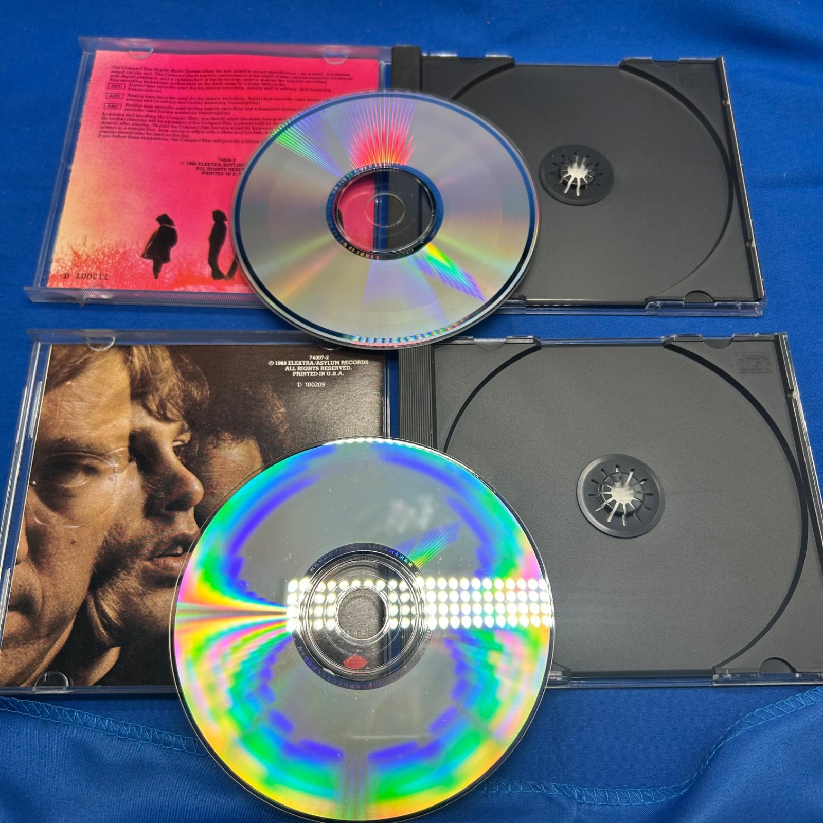 2 The DOORS CDs waiting for the sun & self titled BREAK ON THROUGH LIGHT MY FIRE
