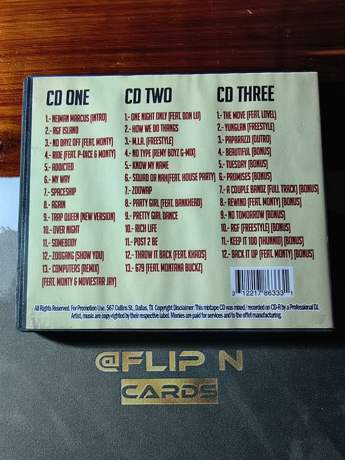 FETTY WAP - TWO FACE: FETTY WAP OR ZOVIER - TRIPLE CD MIXTAPE - DJ PROMO 2010's