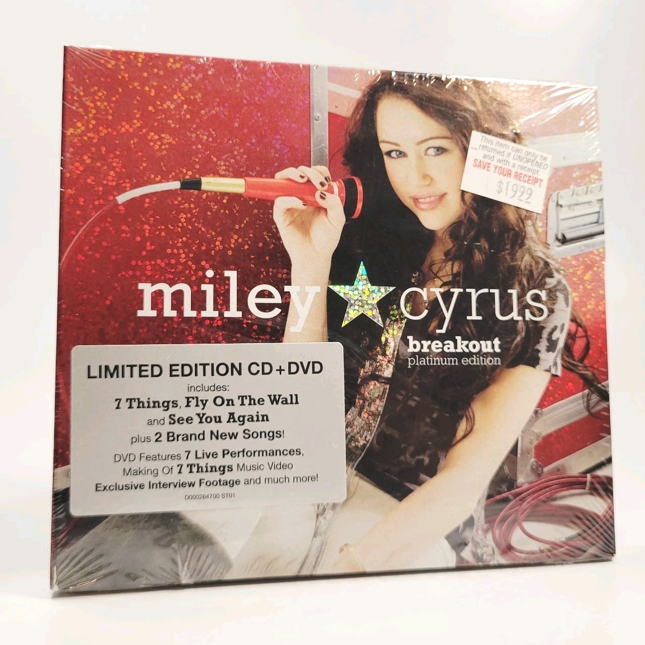 Miley Cyrus - Breakout (Platinum Edition) CD + DVD Limited Glitter Slipcase NEW