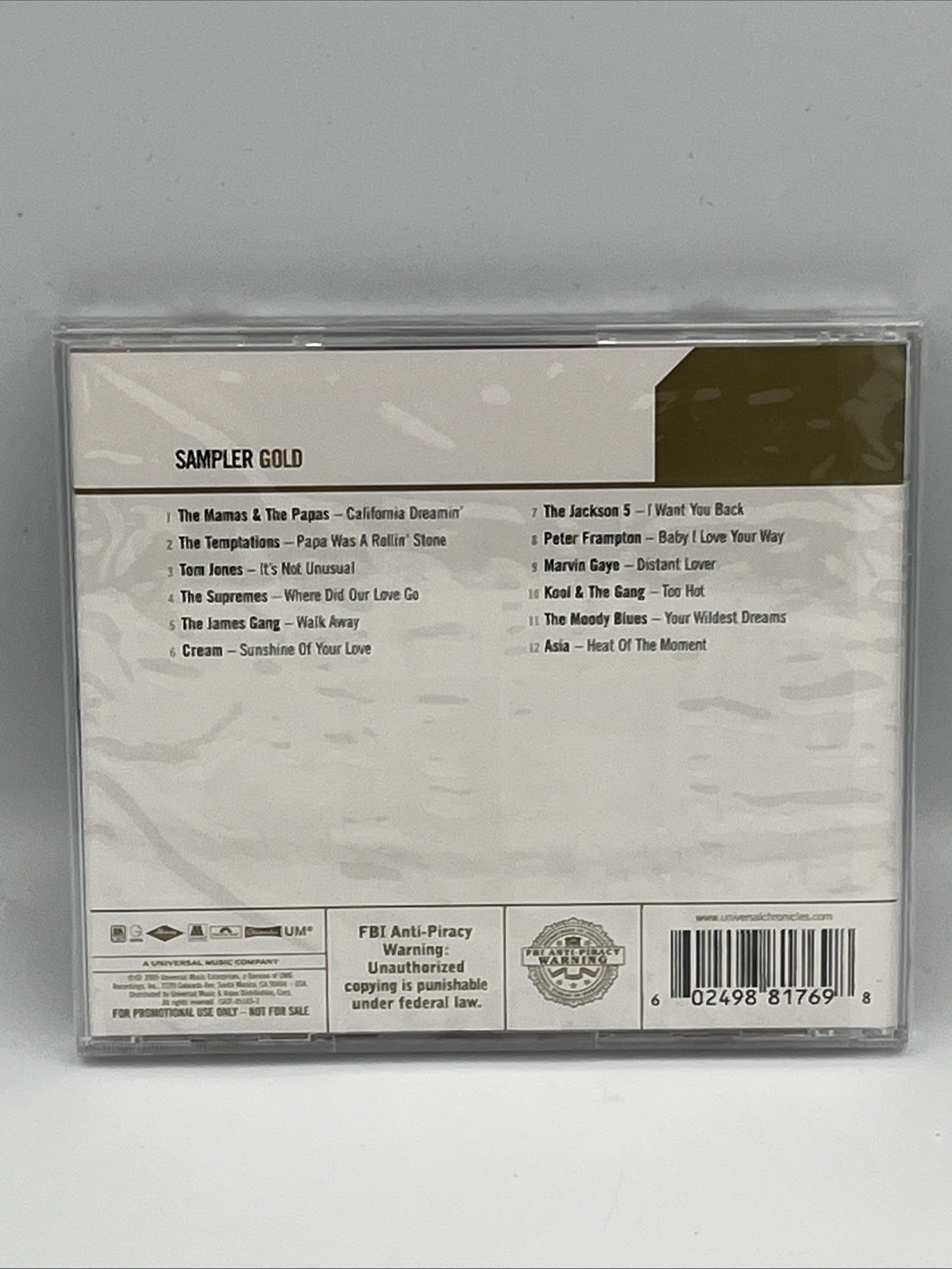 SAMPLER GOLD Various Artists 2005 Promo CD New Sealed