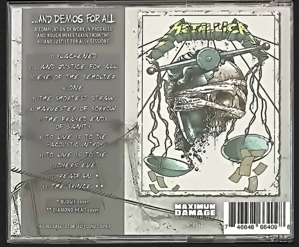 METALLICA…And Demos For All Limited Edition CD SEALED