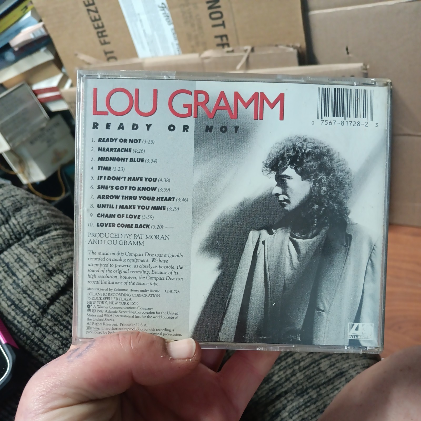 Lou Gramm - Ready or Not (CD, 1990) Great Shape See Pics Tested Works