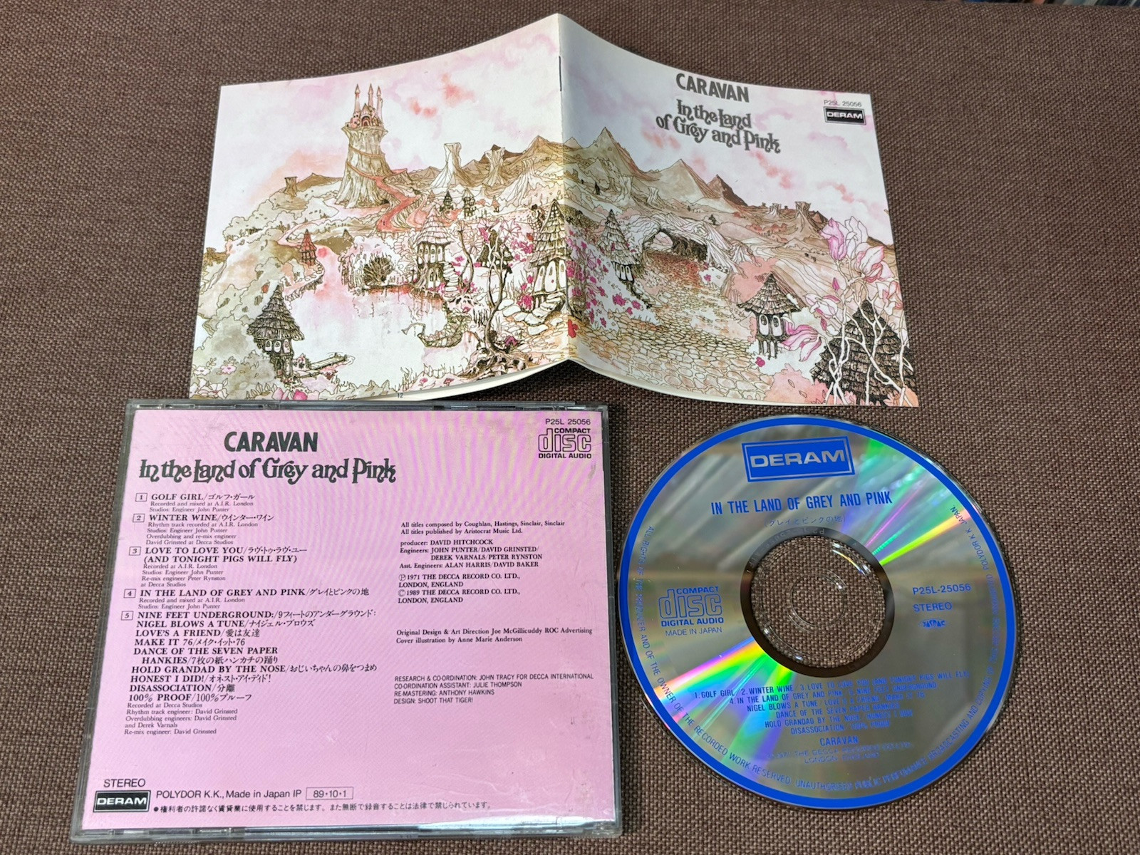 CARAVAN In The Land Of Grey And Pink JAPAN CD P25L-25056 -A1F11 1989 issue Dawn