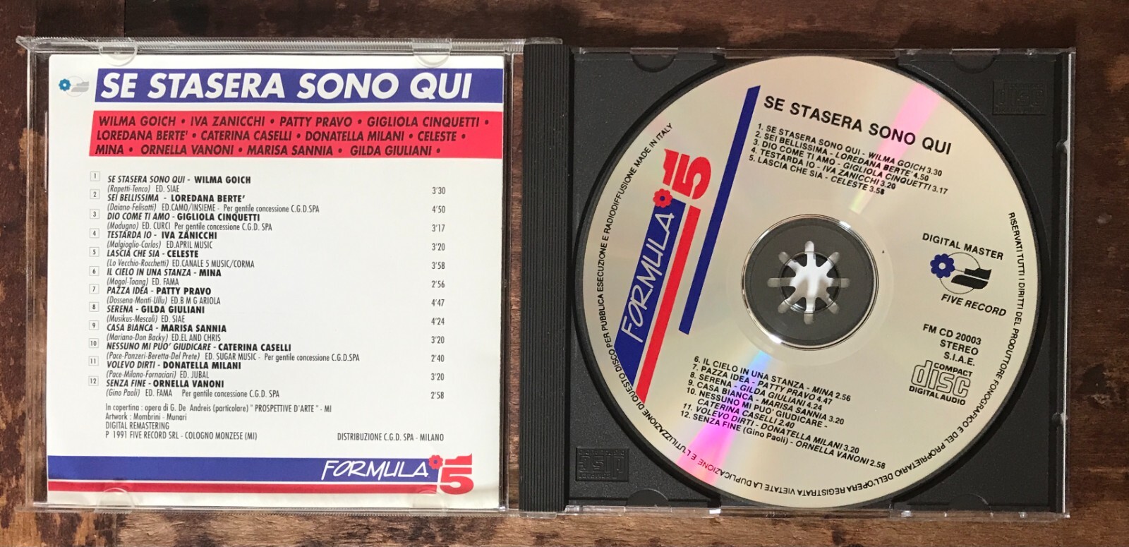 SE STASERA SONI QUI Patty Pravo Gilda Giuliani Wilma Goich ITALIAN IMPORT NM CD