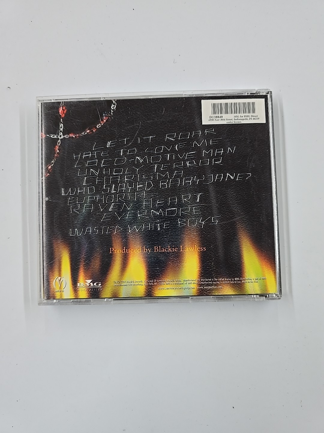 WASP cd UNHOLY TERROR blackie lawless bmg club edition w.a.s.p.