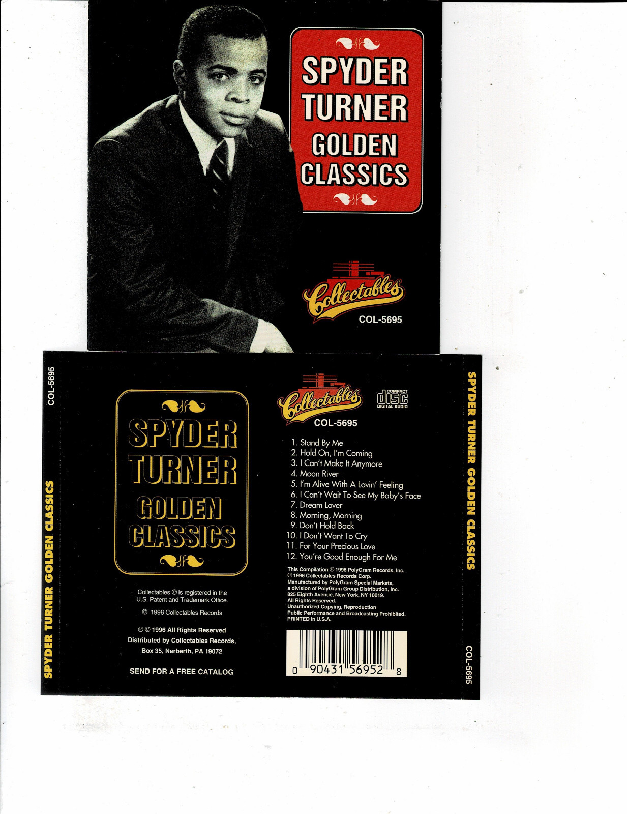 SPYDER TURNER -GOLDEN CLASSICS: STANDY BY ME (CD 1996) **12 TRACKS**